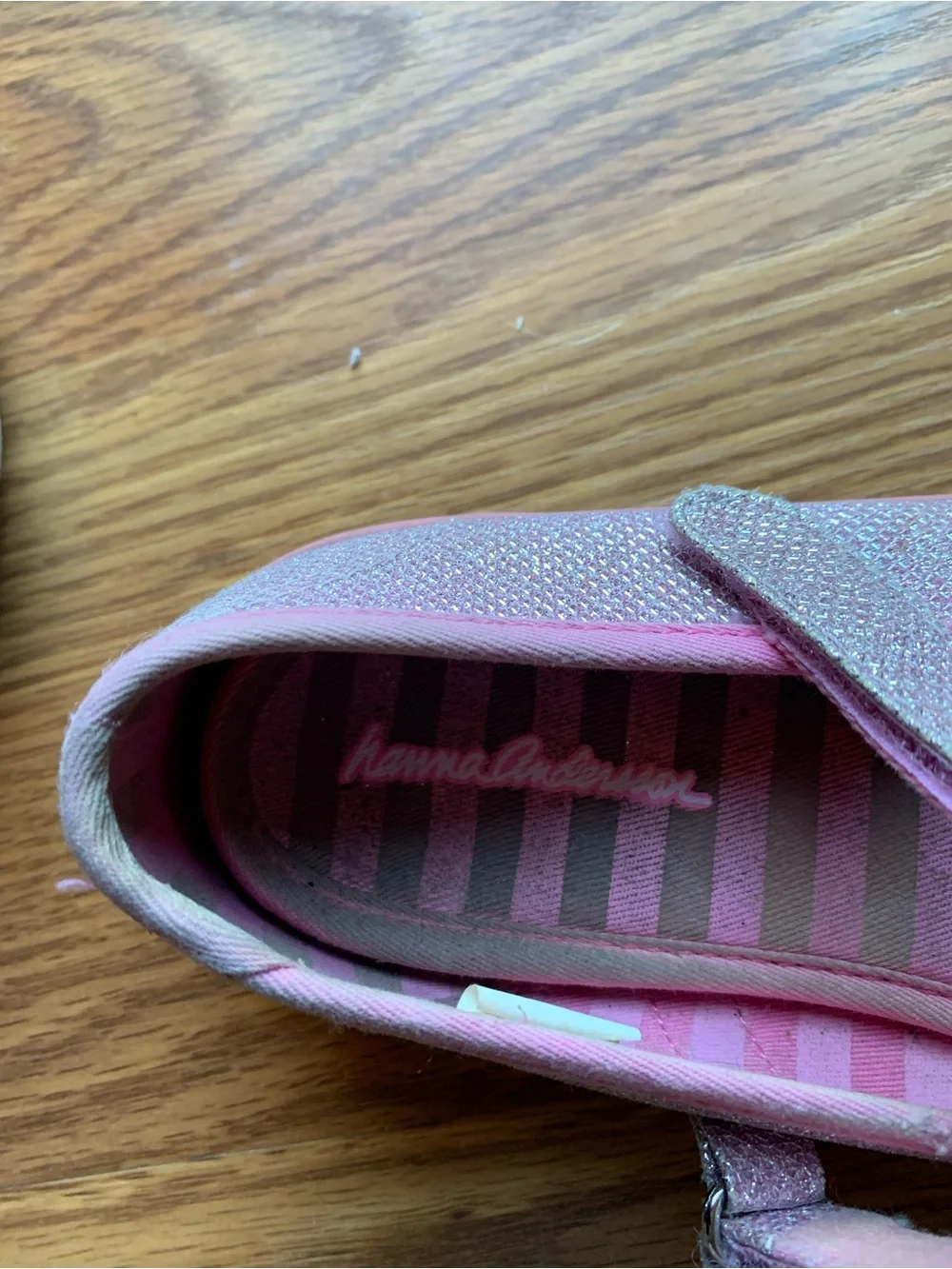 Hanna Andersson Pink Glitter Mary Jane Shoes Slides Flats Girl Kid Shoe Size 3